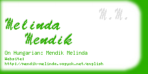 melinda mendik business card